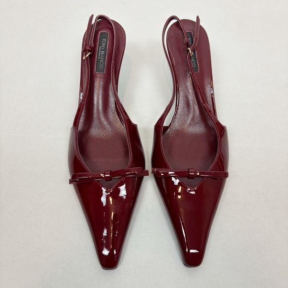 Tony Bianco Quill Slingback in Bordeaux Patent Size 9.5 - Picture 3 of 12